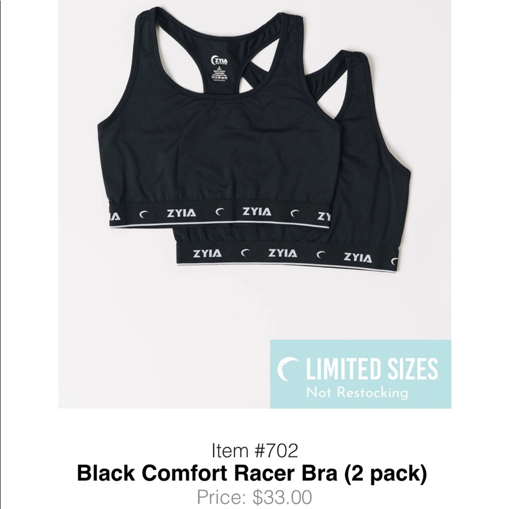 ZYIA comfort bras set